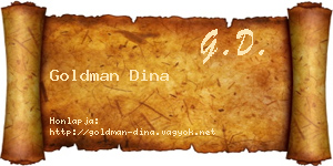 Goldman Dina névjegykártya